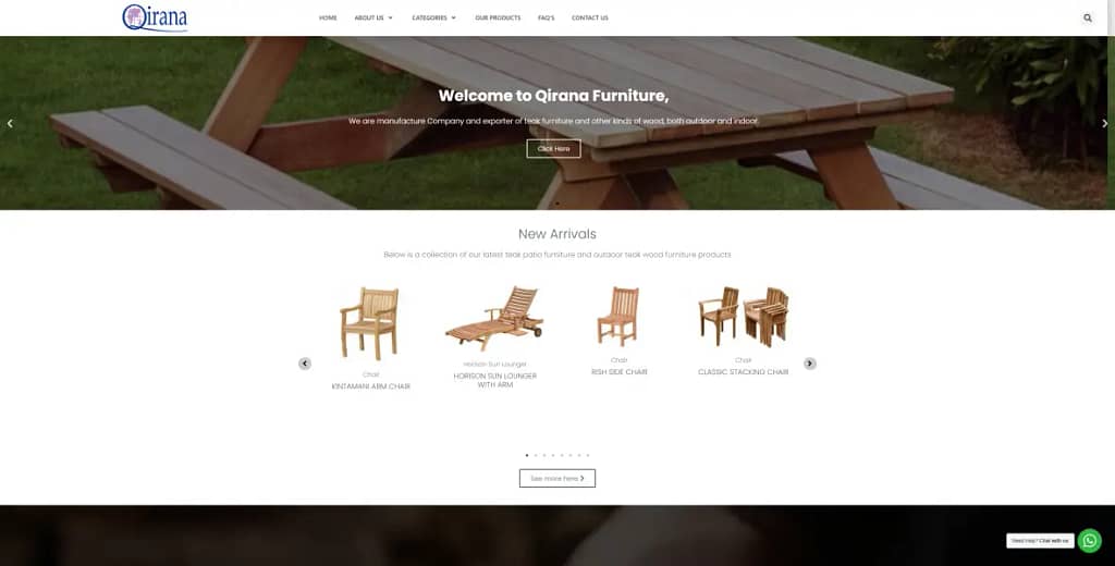 qirana furniture website