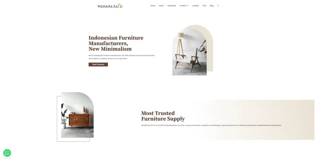 wahanakayu furniture website