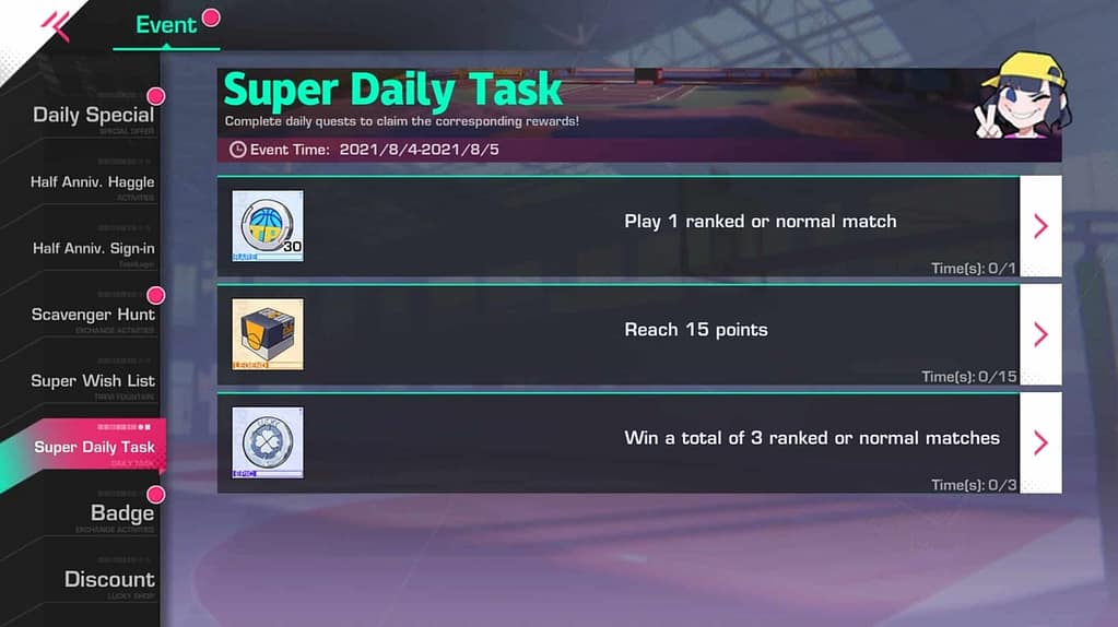 Basketrio Super Daily Task
